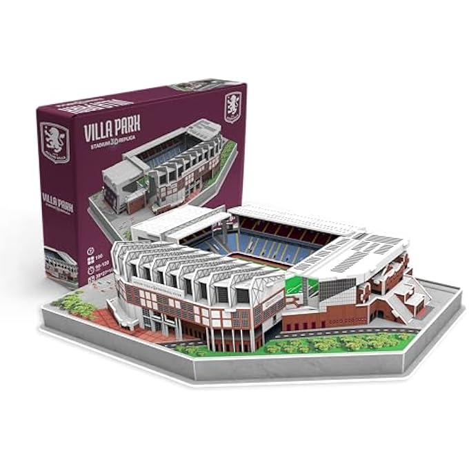 3D JIGSAW PUZZLE OF VILLA PARK STADIUM - 100 PIECES | HOME OF ASTON VILLA| ENGLISH PREMIER LEAGUE GIFTS FOR AGE 7+ - Image 1